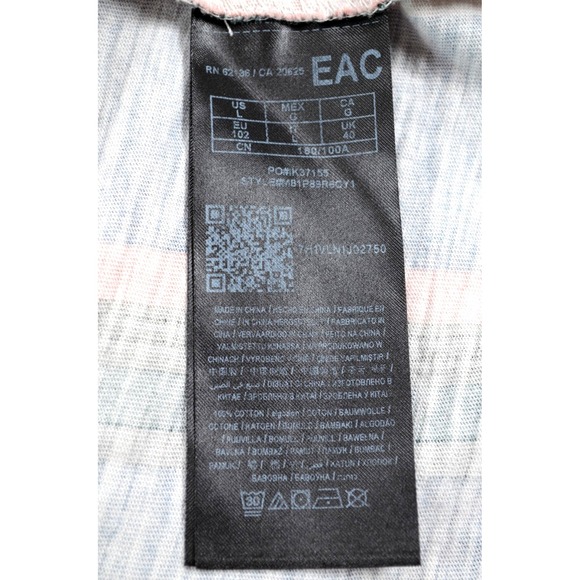 Guess LA Striped T-Shirt‎ Short Sleeve Embroidered Logo &  American Flag Men's L - Picture 8 of 13